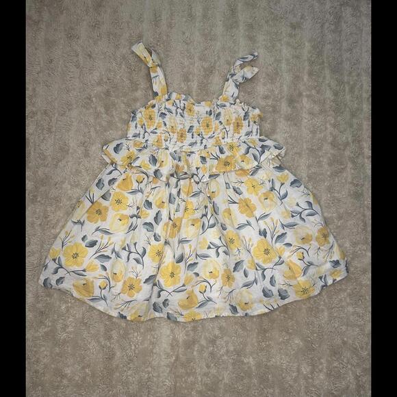 Cupcakes and Cashmere yellow/white floral cotton sundress Size 18 months - Picture 1 of 6